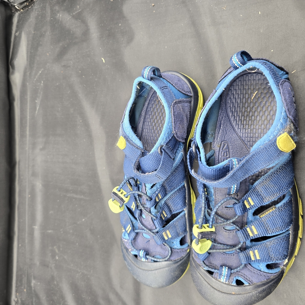 Keen Blue and Yellow Outdoor Sandals with Protective Toe Cap‎